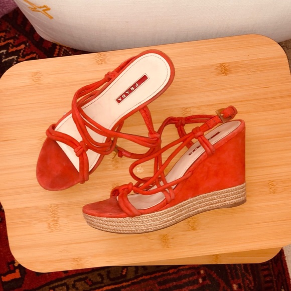 Prada Suede Summer Wedges - Picture 4 of 6